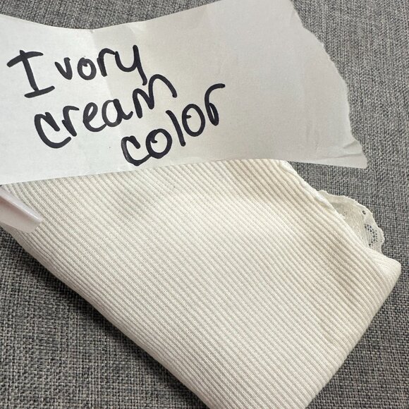 NEW! Hippie Rose Lace Tank Top Cream‎ Ivory Lightweight Junior Large Scoop Neck - Picture 10 of 11